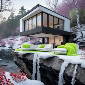 HANDCRAFTED digital art by Sinta Spector high quality decor color print NWT